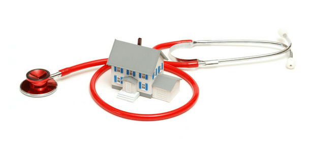house with stethoscope