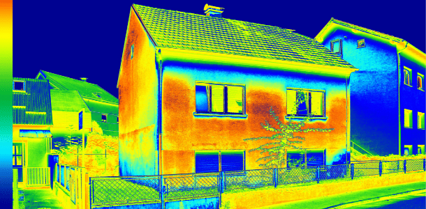 Infrared image of house