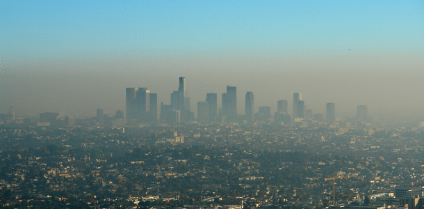 Smog over downtown LA